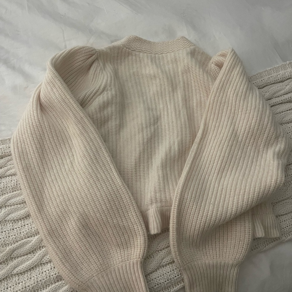 LoveShackFancy Cream Knit Cardigan - Picture 3 of 3